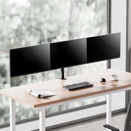 AISENS Soporte de mesa eco giratorio e inclinable para 3 monitores 10kg 3 Pivotes 2 Brazos de 13 27 Negro - Imagen 6 de 8 AISENS Soporte de mesa eco giratorio e inclinable para 3 monitores 10kg 3 Pivotes 2 Brazos de 13 27 Negro - Imagen 6 de 8