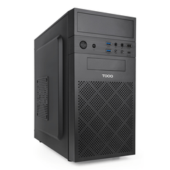 TOOQ  Caja Minitorre Micro-ATX “ISOBOX ULTRA”, Negra  Negro Incluye Fuente