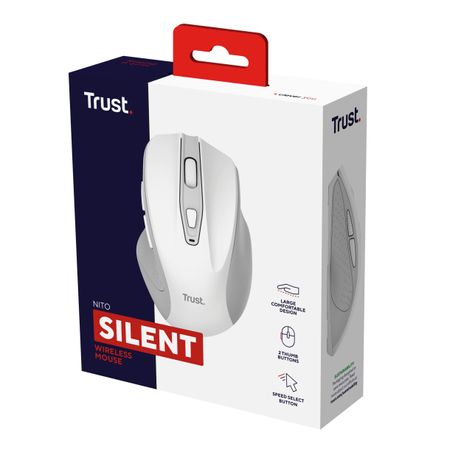MOUSE TRUST WIRELESS NITO SILENCIOSO 5 BOTONES BAT AA BLANCO 25550 - Imagen 8 de 9 MOUSE TRUST WIRELESS NITO SILENCIOSO 5 BOTONES BAT AA BLANCO 25550 - Imagen 8 de 9