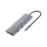 Miniatura 1 de ADAPTADOR USB-C 9EN1 CONCEPTRONIC DONN06 HDMI USB-C PD USB 3.0 SD MICROSD RJ45