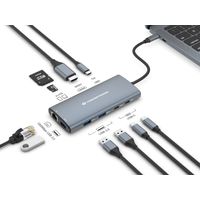 Miniatura 4 de ADAPTADOR USB-C 9EN1 CONCEPTRONIC DONN06 HDMI USB-C PD USB 3.0 SD MICROSD RJ45