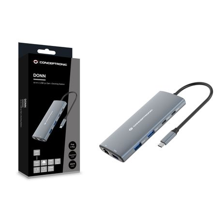 ADAPTADOR USB-C 9EN1 CONCEPTRONIC DONN06 HDMI USB-C PD USB 3.0 SD MICROSD RJ45 - Imagen 7 de 7 ADAPTADOR USB-C 9EN1 CONCEPTRONIC DONN06 HDMI USB-C PD USB 3.0 SD MICROSD RJ45 - Imagen 7 de 7
