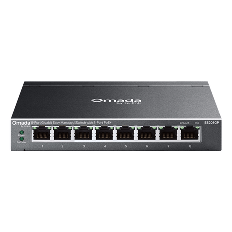 SWITCH OMADA TP-LINK ES208GP 8-PORT GIGABIT EASY MANAGED WITH 8-PORT POE+ - Imagen 1 de 6 SWITCH OMADA TP-LINK ES208GP 8-PORT GIGABIT EASY MANAGED WITH 8-PORT POE+ - Imagen 1 de 6