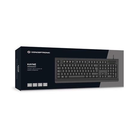 TECLADO USB CONCEPTRONIC KAYNE01ES CON LECTOR DNIe COMPATIBLE CON DNI 3.0 Y TARJETA SANITARIA - Imagen 5 de 5 TECLADO USB CONCEPTRONIC KAYNE01ES CON LECTOR DNIe COMPATIBLE CON DNI 3.0 Y TARJETA SANITARIA - Imagen 5 de 5