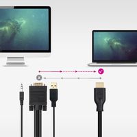 Miniatura 5 de Nanocable Conversor VGA+Audio a HDMI M-M 1,8 m