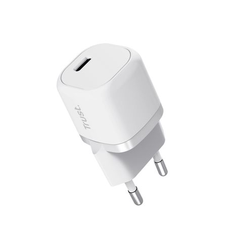 CARGADOR USB TRUST 25205 USB-C 20W COMPATIBLE PD Y PPS 3A COLOR BLANCO - Imagen 4 de 9 CARGADOR USB TRUST 25205 USB-C 20W COMPATIBLE PD Y PPS 3A COLOR BLANCO - Imagen 4 de 9