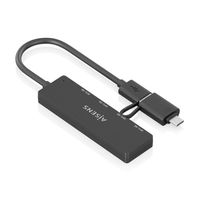 Miniatura 3 de HUB AISENS USB 3.1 GEN1 USB-C/M Y USB-A/M-4XTIPO A/H NEGRO 15CM