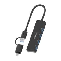 Miniatura 4 de HUB AISENS USB 3.1 GEN1 USB-C/M Y USB-A/M-4XTIPO A/H NEGRO 15CM