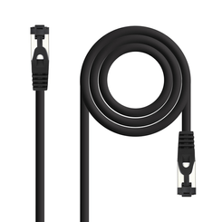 Nanocable Cable red Cat. 8.1 SSTP Negro 0,5m