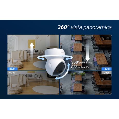 EZVIZ CAMARA WIFI INTERIOR H6C G1 4K PANORAMICA/INCLINACION - Imagen 12 de 28 EZVIZ CAMARA WIFI INTERIOR H6C G1 4K PANORAMICA/INCLINACION - Imagen 12 de 28