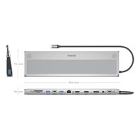 Miniatura 5 de USB-C DOCK AISENS 12 EN 1 USB-C 2XHDMI 4K 1XDP 1XRJ45 3XUSB-A 1XUSB-C