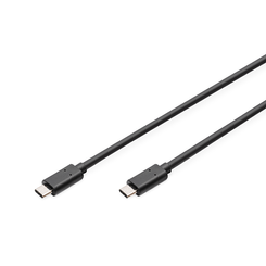USB Type-C connection cable  type C to C M/M  1.0m  3A  480MB  Versi n 2.0  negro