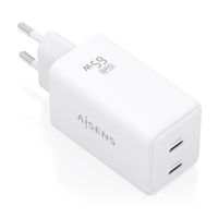 Miniatura 2 de AISENS Cargador GaN 65W  2xUSB C PD3 0 QC4 0  Blanco