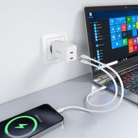 Miniatura 6 de AISENS Cargador GaN 65W  2xUSB C PD3 0 QC4 0  Blanco