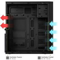 Miniatura 5 de COOLBOX  COOLBOX CAJA ATX A780 USB-C 3.2 GEN1 FTE.500W FORCE BR-500 80+BRONCE  Negro Incluye Fuente