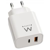 Miniatura 2 de EWENT EW1318 Cargador rápido USB-C PD 20W USB-A QC
