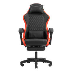 SILLA GAMER MARS GAMING MGCXBBL NEGRA Y ROJA RECLINABLE REPOSABRAZOS AJUSTABLE REPOSAPIES COJINES