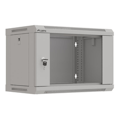 ARMARIO LANBERG MURAL RACK 19" 6U 540X350 FLAT PACK GRIS PUERTA CRISTAL