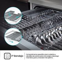 Miniatura 7 de LAVAVAJILLAS 45 CM HISENSE HS543D10X D 11 CUBIERTOS INOX