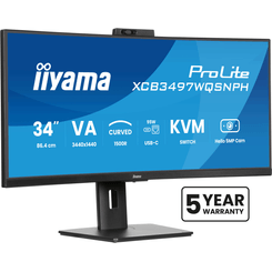 IIYAMA XCB3497WQSNPH-B1 ProLite 34" LED VA UltraWide Quad HD HDMI Altavoces IIYAMA XCB3497WQSNPH-B1 ProLite 34" LED VA UltraWide Quad HD HDMI Altavoces
