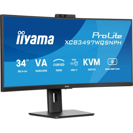IIYAMA XCB3497WQSNPH-B1 ProLite 34" LED VA UltraWide Quad HD HDMI Altavoces - Imagen 5 de 18 IIYAMA XCB3497WQSNPH-B1 ProLite 34" LED VA UltraWide Quad HD HDMI Altavoces - Imagen 5 de 18