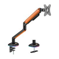 Miniatura 2 de AISENS Soporte De Mesa RGB Gaming Contrapeso Giratorio E Inclinable Para Monitor TV 9kg  3 Pivotes  1 Brazo  De 17 32  Negro Blanco