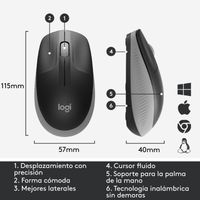 Miniatura 13 de RATON LOGITECH INALAMBRICO M190 GRIS