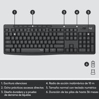 Miniatura 12 de TECLADO INALAMBRICO + RATON LOGITECH MK295 NEGRO