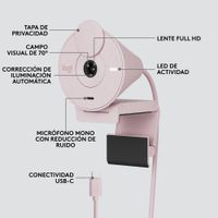 Miniatura 12 de Logitech Brio 300 FullHD webcam ROSE