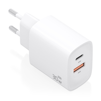 Miniatura 1 de CARGADOR AISENS GAN 30W 1XUSB-C PD3.0 QC4.0 1XUSB-A QC3.0 BLANCO