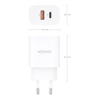 Miniatura 5 de CARGADOR AISENS GAN 30W 1XUSB-C PD3.0 QC4.0 1XUSB-A QC3.0 BLANCO
