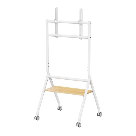 AISENS Soporte de suelo eco con rueda 1 bandeja para pantalla interactiva TV 80kg de 37 86 Blanco Madera - Imagen 5 de 7 AISENS Soporte de suelo eco con rueda 1 bandeja para pantalla interactiva TV 80kg de 37 86 Blanco Madera - Imagen 5 de 7