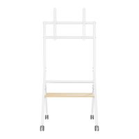 Miniatura 6 de AISENS Soporte de suelo eco con rueda  1 bandeja para pantalla interactiva TV 80kg de 37 86  Blanco Madera