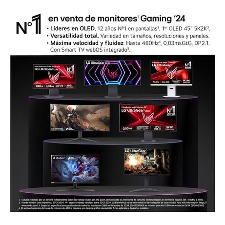 MONITOR LG, 27 PULGADAS, 27GX704A-B, 68,6 CM, 2560 X 1440 PIXELES, QUAD HD, OLED, 0,03 MS, NEGRO - Imagen 3 de 16 MONITOR LG, 27 PULGADAS, 27GX704A-B, 68,6 CM, 2560 X 1440 PIXELES, QUAD HD, OLED, 0,03 MS, NEGRO - Imagen 3 de 16