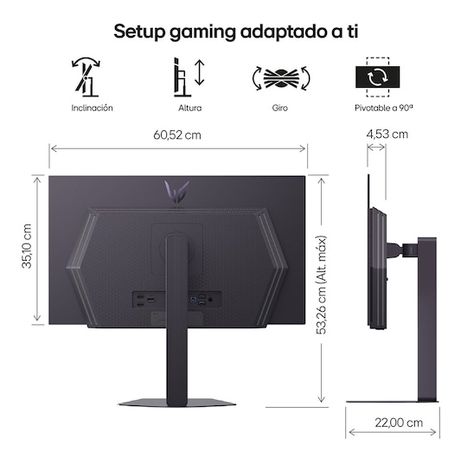 MONITOR LG, 27 PULGADAS, 27GX704A-B, 68,6 CM, 2560 X 1440 PIXELES, QUAD HD, OLED, 0,03 MS, NEGRO - Imagen 15 de 16 MONITOR LG, 27 PULGADAS, 27GX704A-B, 68,6 CM, 2560 X 1440 PIXELES, QUAD HD, OLED, 0,03 MS, NEGRO - Imagen 15 de 16