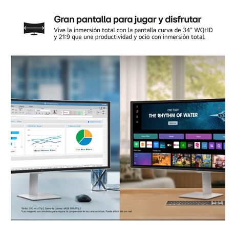 MONITOR LG 34U601SA-W 34" LCD GOES Dual WQHD HDMI Altavoces - Imagen 4 de 5 MONITOR LG 34U601SA-W 34" LCD GOES Dual WQHD HDMI Altavoces - Imagen 4 de 5