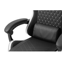 Miniatura 12 de SILLA GAMER MARS GAMING MGCXBBL NEGRA Y BLANCA RECLINABLE REPOSABRAZOS AJUSTABLE REPOSAPIES COJINES