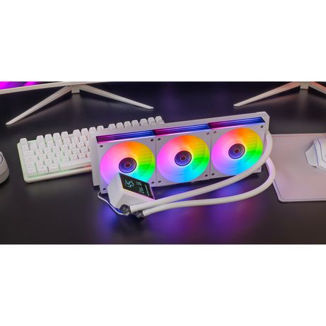 SISTEMA DE REFRIGERACION LIQUIDA MARS GAMING MLLCDPRO360W 3X120mm ARGB 600W TDP PANTALLA LCD BLANCO - Imagen 6 de 6 SISTEMA DE REFRIGERACION LIQUIDA MARS GAMING MLLCDPRO360W 3X120mm ARGB 600W TDP PANTALLA LCD BLANCO - Imagen 6 de 6
