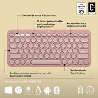 Miniatura 12 de Pebble Keys 2 K380s TONAL ROSE ES