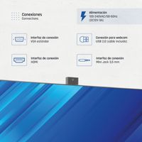 Miniatura 11 de IGGUAL Monitor 23,8" IPS FHD 120Hz VGA HDMI webcam   23.8" LED IPS Full HD HDMI VGA Altavoces