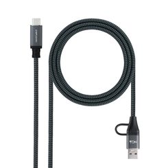 Nanocable Cable USB3.2 100W USB-C+A/USB-C 3 M