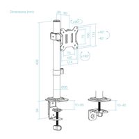Miniatura 7 de SOPORTE MESA TOOQ PANTALLA GIRA INCLI ROTA 17-32 NEGRO