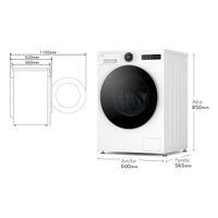 Miniatura 4 de LAVADORA CARGA FRONTAL LG F4X7009TWS 9 KG 1400 RPM A BLANCO
