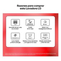 Miniatura 5 de LAVADORA CARGA FRONTAL LG F4X7009TWS 9 KG 1400 RPM A BLANCO