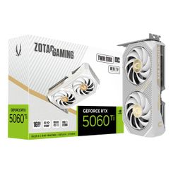 Tarjeta Gráfica ZOTAC GeForce RTX 5060 Ti 16GB GDDR7 Blanco