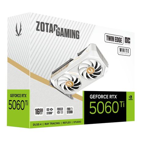 Tarjeta Gráfica ZOTAC GeForce RTX 5060 Ti 16GB GDDR7 Blanco - Imagen 8 de 8 Tarjeta Gráfica ZOTAC GeForce RTX 5060 Ti 16GB GDDR7 Blanco - Imagen 8 de 8