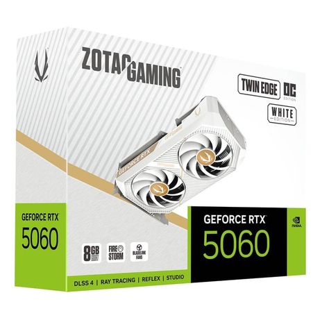 Tarjeta Gráfica ZOTACGeForce RTX 5060 GDDR7 8GB Blanco - Imagen 1 de 7 Tarjeta Gráfica ZOTACGeForce RTX 5060 GDDR7 8GB Blanco - Imagen 1 de 7