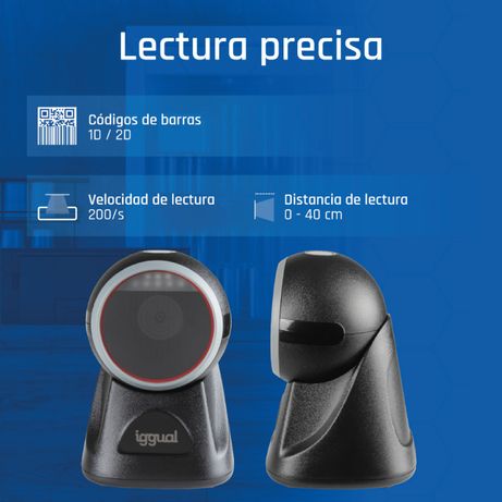 iggual Lector código barras sobremesa 2D USB - Imagen 7 de 12 iggual Lector código barras sobremesa 2D USB - Imagen 7 de 12