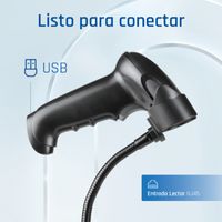 Miniatura 10 de iggual Lector código barras 2D USB gatillo soporte