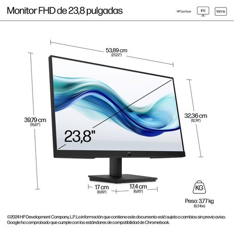 HP Monitor FHD HP Series 3 Pro de 23,8 pulgadas - 324pf Series 3 Pro 23.8" LCD IPS Full HD HDMI VGA - Imagen 4 de 11 HP Monitor FHD HP Series 3 Pro de 23,8 pulgadas - 324pf Series 3 Pro 23.8" LCD IPS Full HD HDMI VGA - Imagen 4 de 11